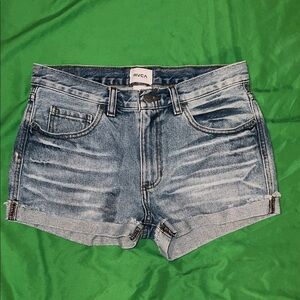 RVCA Denim Women's Faded Blue Jean Shorts size 26